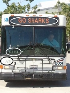 Front of VTA Bus