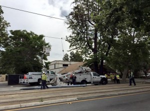 broken power pole