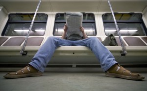 What "manspreading" looks like. Source: alternet.org
