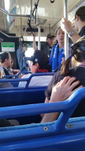 Crowded VTA bus.