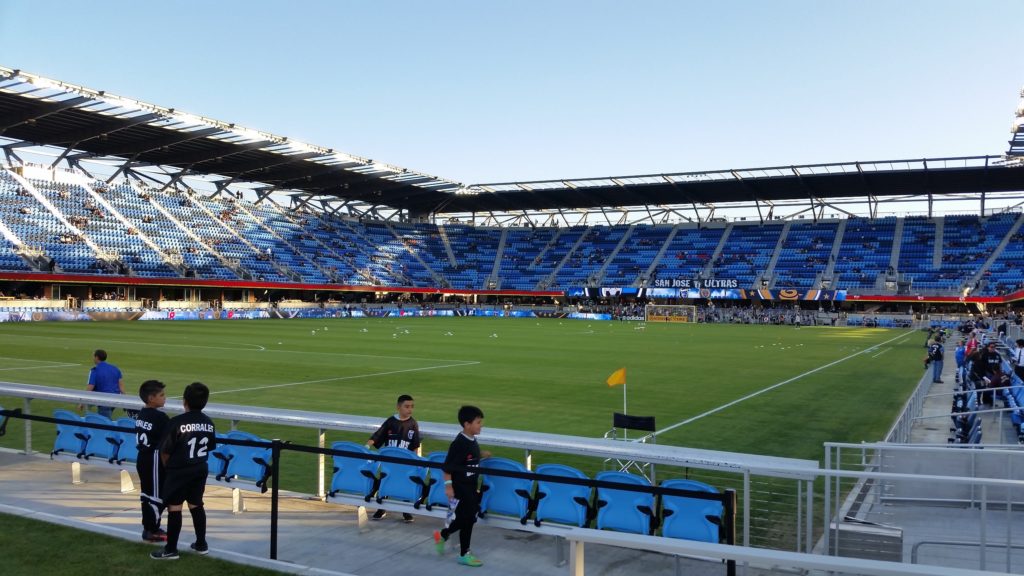 San Jose Earthquakes soccer pitch.