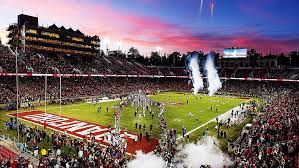 Stanford football players entering Stanford Stadium for a game. Photo courtesy gostanford.com