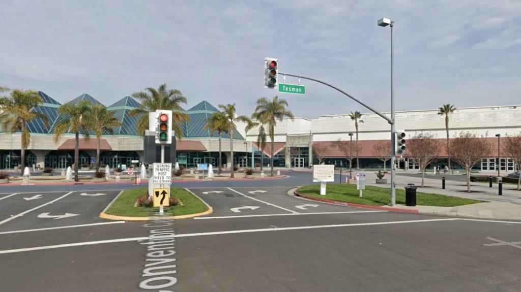 Front entrance of Santa Clara Convention Center. Courtesy Google Maps.